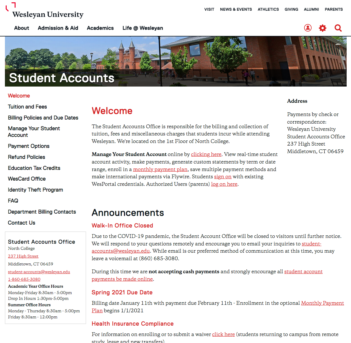 student accounts
